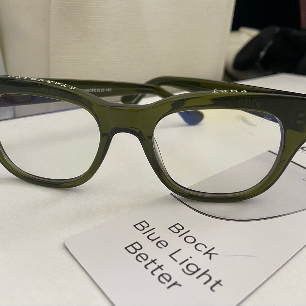CADDIS Miklos Olive Green Blue Light Blocking Glasses - Picture 2 of 12
